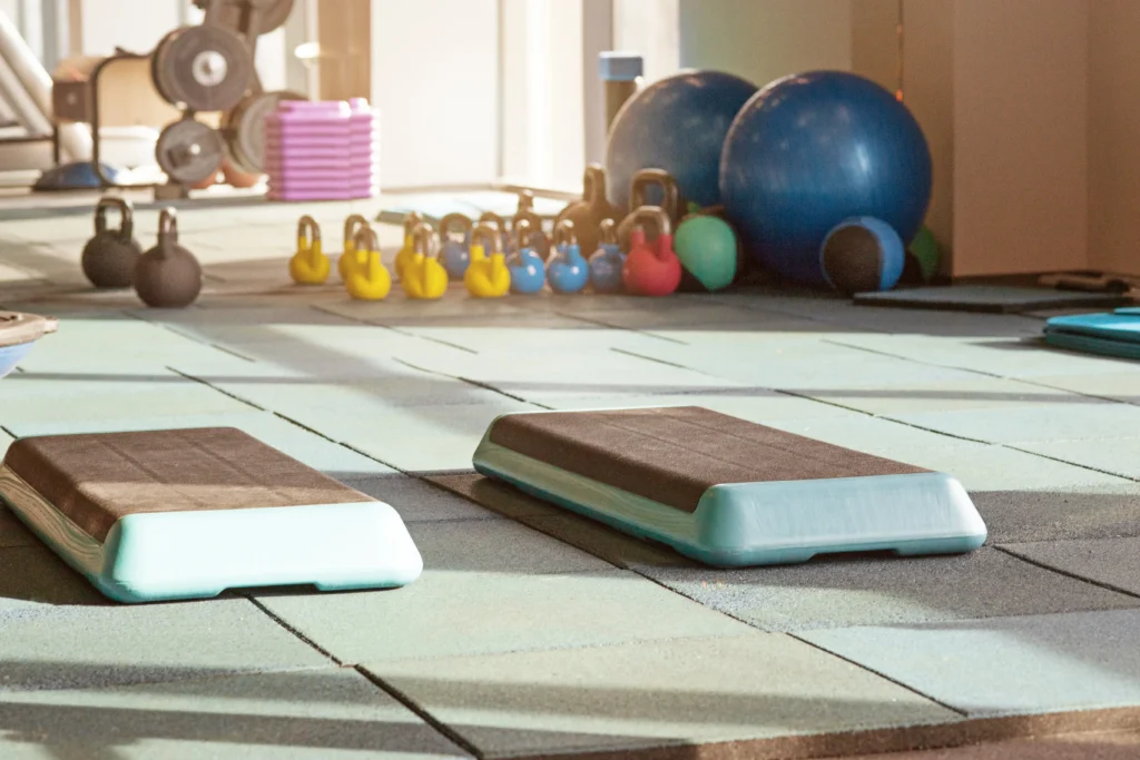 interior-rehabilitation-gym-with-equiment-balls-mats-steps